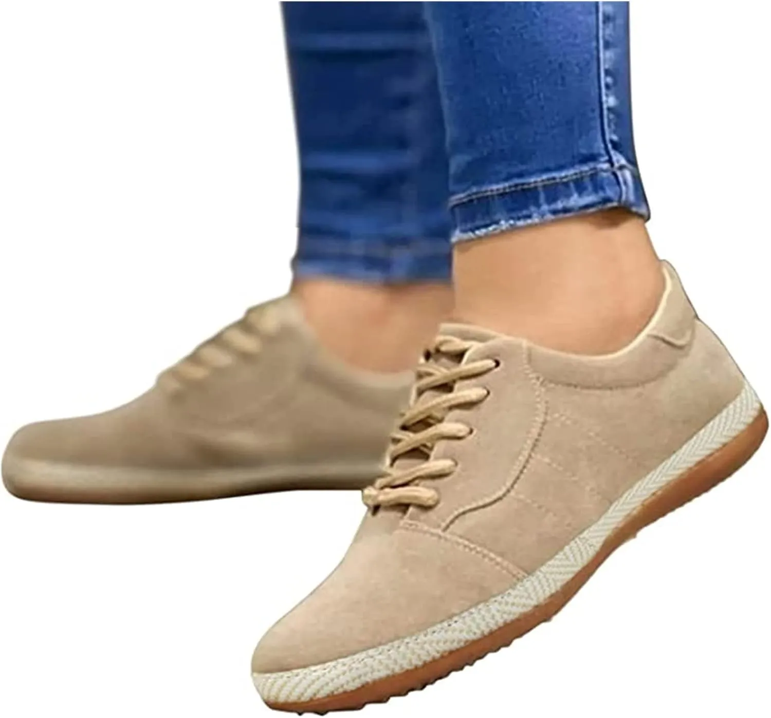 Lausiuoe Women's Fashion Sneakers Slip On Comfortable Casual Walking Shoes Classic Fall Low Top Canvas Flat Loafers
