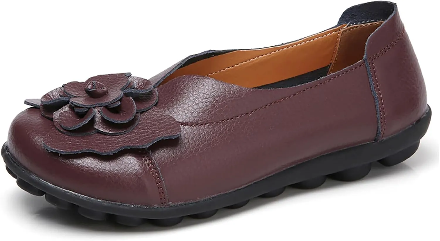 Loafers for Women Comfort Flowers Slip on Soft Sole Flat Lightweight Closed Toe Moccasins Driving Flats Casual Work Office Shoes