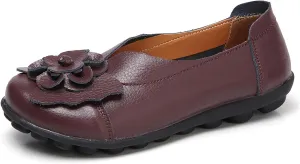 Loafers for Women Comfort Flowers Slip on Soft Sole Flat Lightweight Closed Toe Moccasins Driving Flats Casual Work Office Shoes