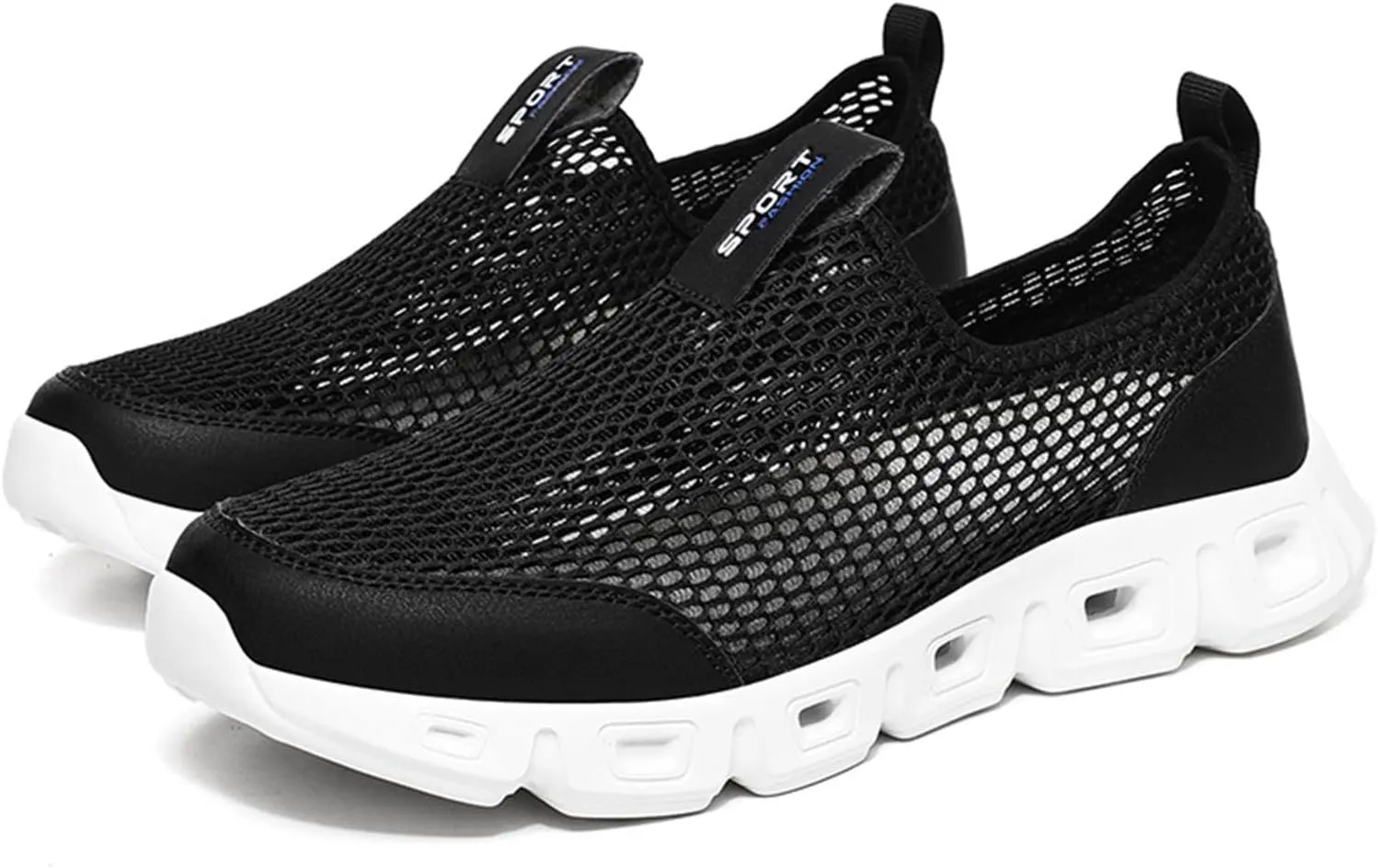 Men's Arch Support Shoes Fashion Hollow Mesh Breathable Sneakers Comfortable Sports Shoes Sneaker Rack for Men on Door