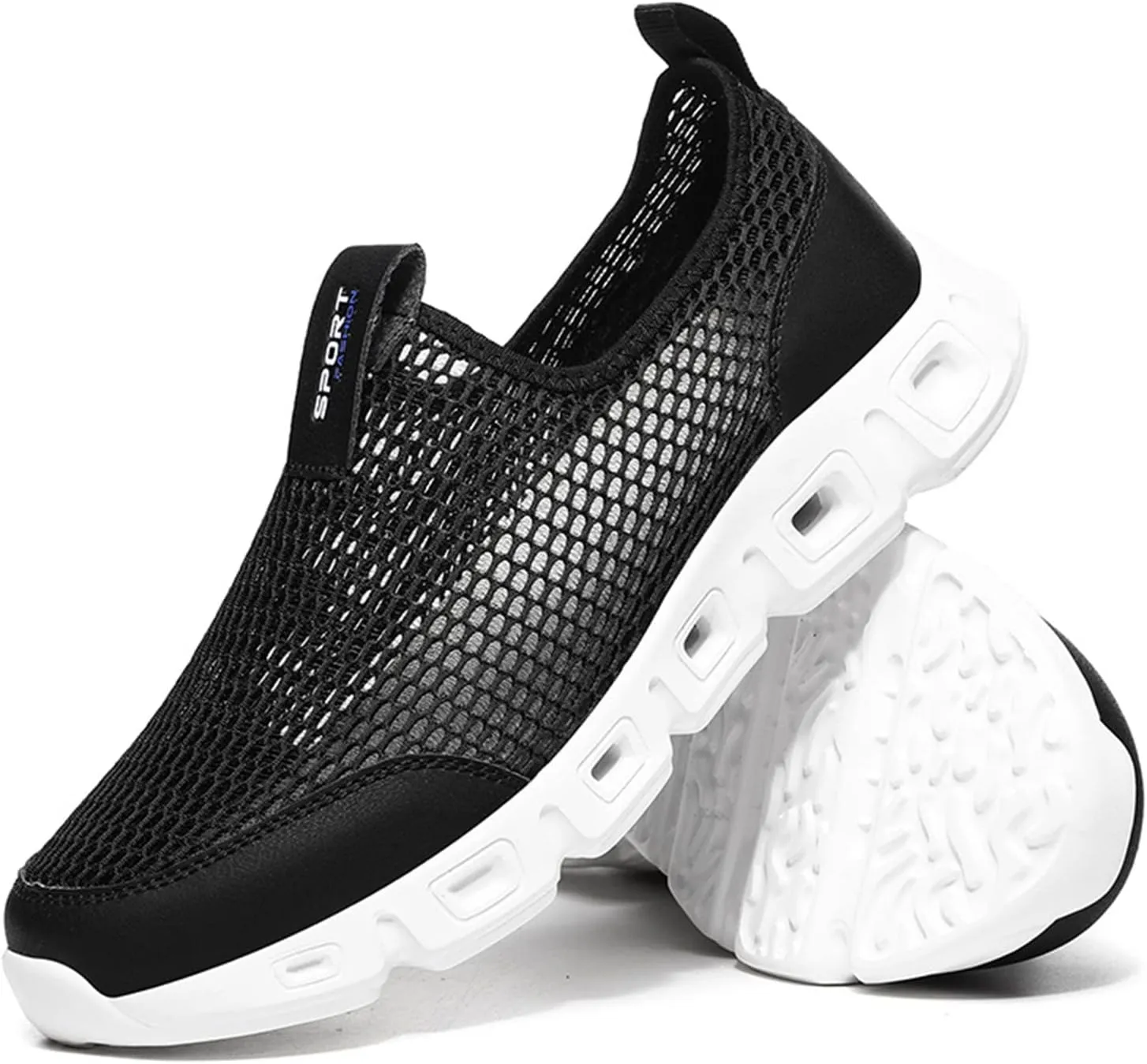 Men's Arch Support Shoes Fashion Hollow Mesh Breathable Sneakers Comfortable Sports Shoes Sneaker Rack for Men on Door