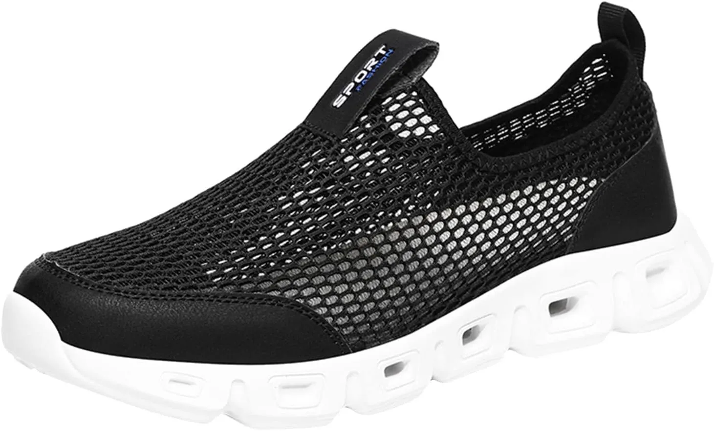 Men's Arch Support Shoes Fashion Hollow Mesh Breathable Sneakers Comfortable Sports Shoes Sneaker Rack for Men on Door