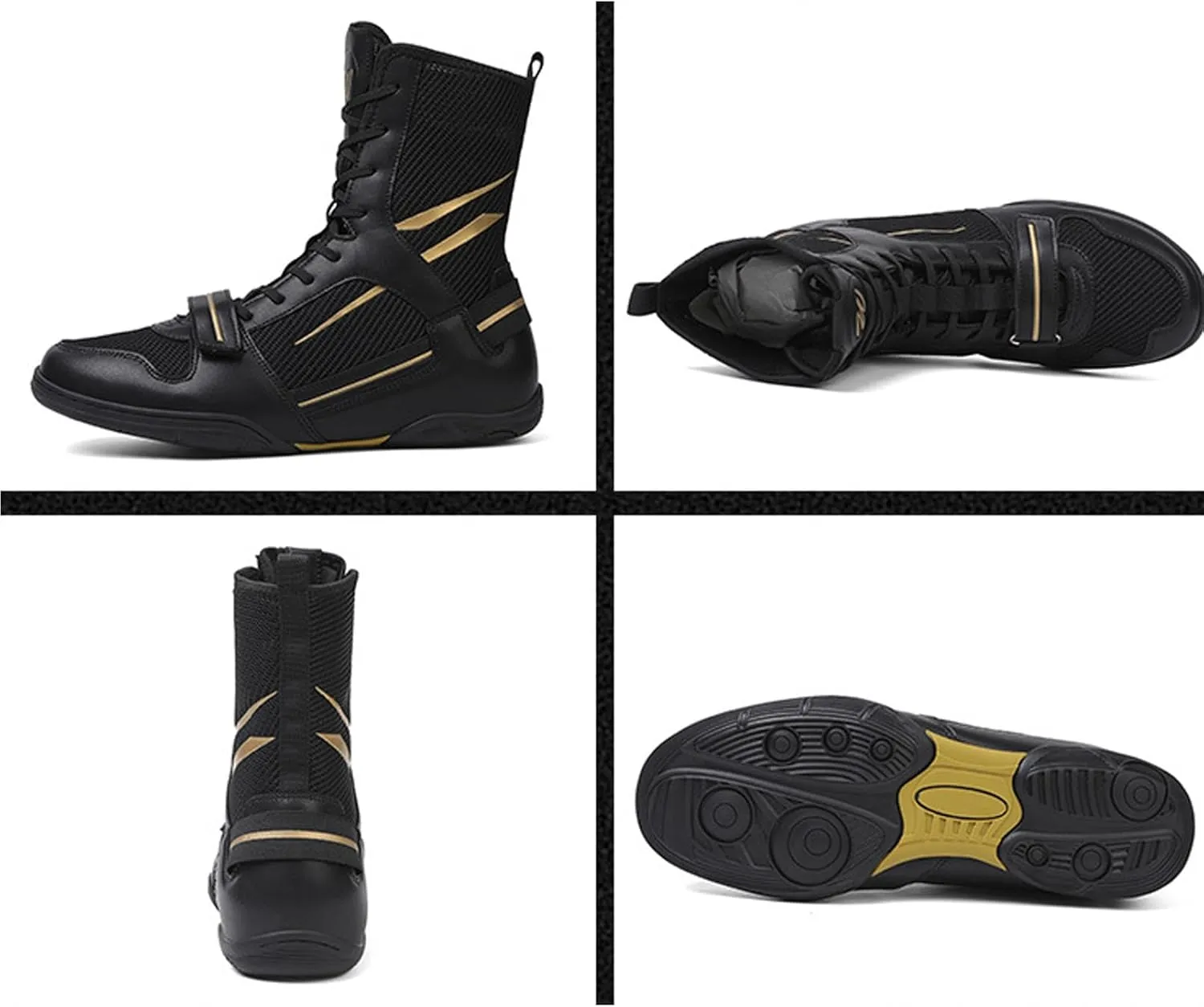 Men’s Boxing Shoes Professional Wrestling Shoes Breathable Lightweight Training Shoes