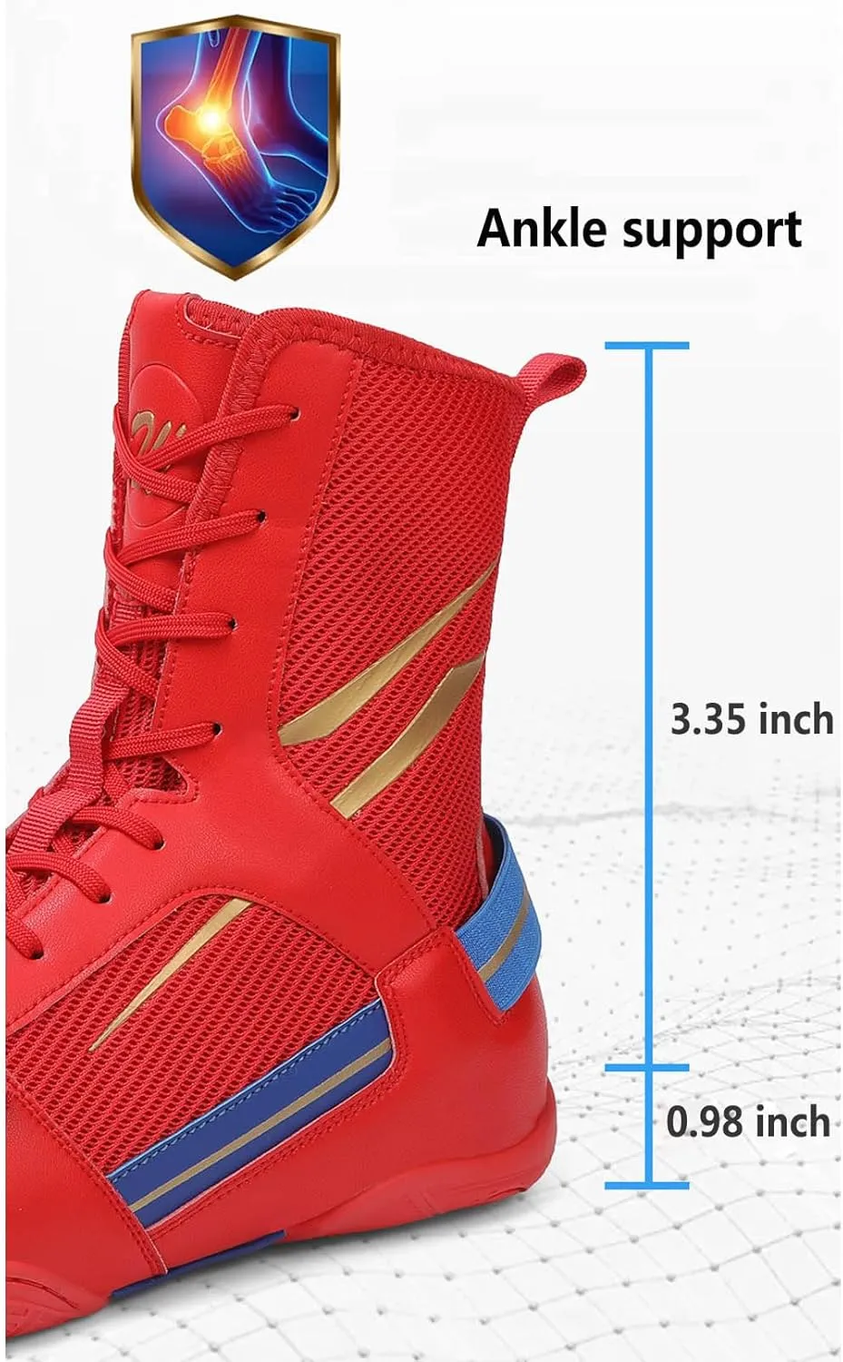 Men’s Boxing Shoes Professional Wrestling Shoes Breathable Lightweight Training Shoes