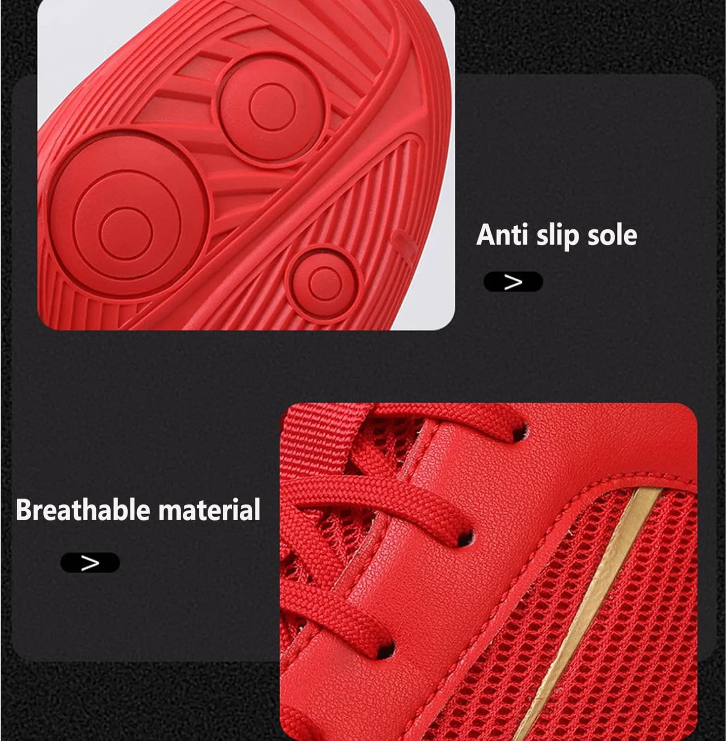 Men’s Boxing Shoes Professional Wrestling Shoes Breathable Lightweight Training Shoes