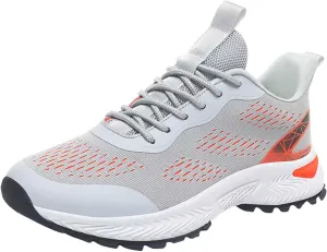 Men's Breathable Stretch Workout Shoes Breathable Elastic Fly Woven Mesh Sneaker Arch Support Plantar Fasciitis