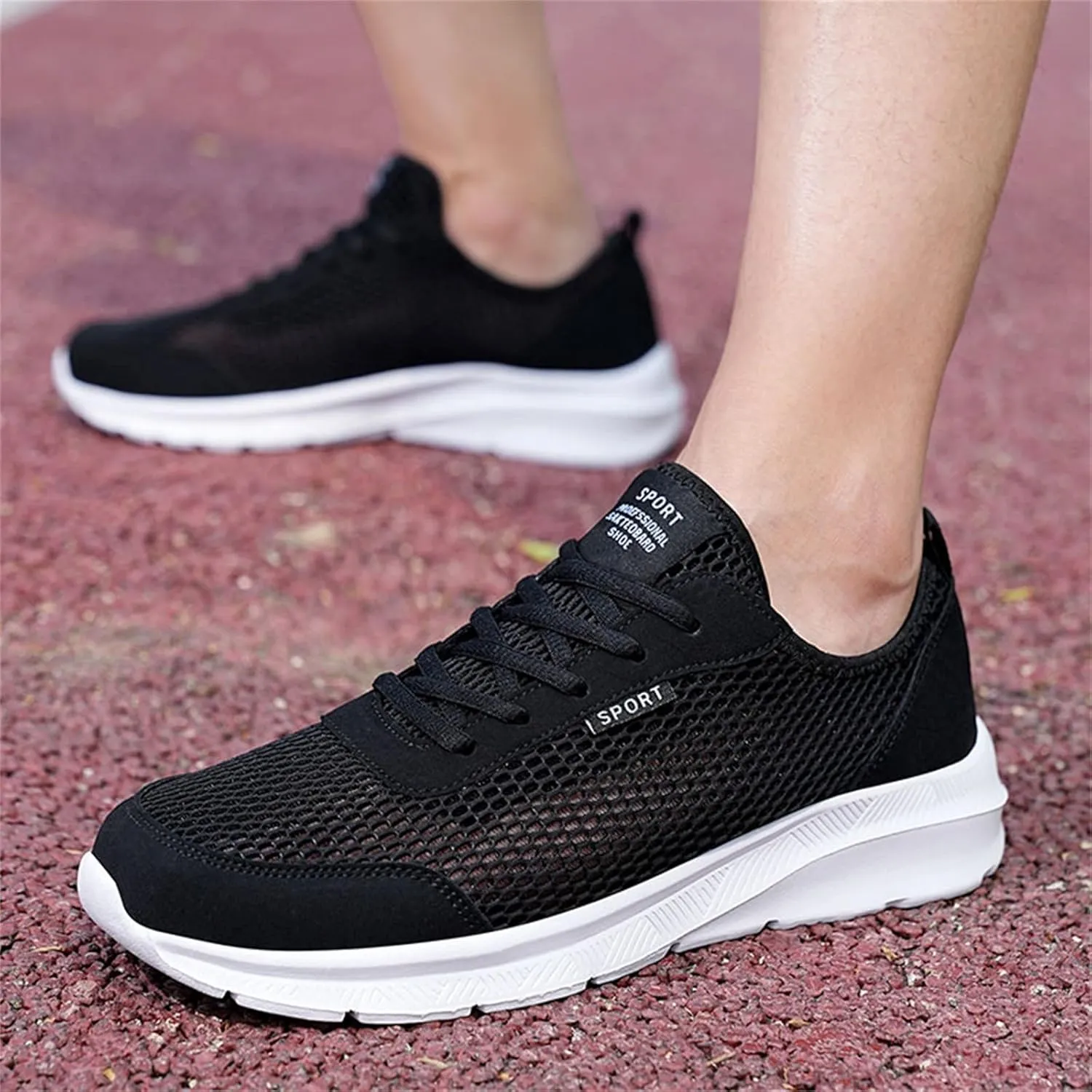 Mens Walking Shoes Slip on Sneakers Mesh Breathable Running Shoes Casual Comfortable Work Shoes for Athletic Tennis