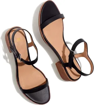 MOOMMO Women Low Block Heel Sandals Ankle Strap Round Toe Sandal Heels One Band Mid Chunky Heel Summer Dress Shoes Comfortable Office Work Casual Buckle Sandal Pumps Size 4-11 M US