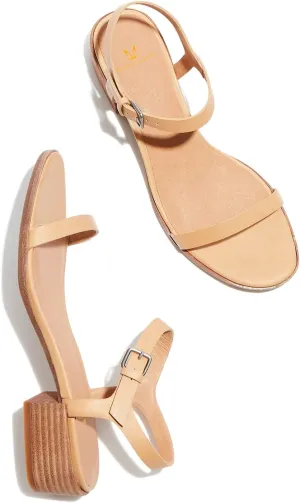 MOOMMO Women Low Block Heel Sandals Ankle Strap Round Toe Sandal Heels One Band Mid Chunky Heel Summer Dress Shoes Comfortable Office Work Casual Buckle Sandal Pumps Size 4-11 M US