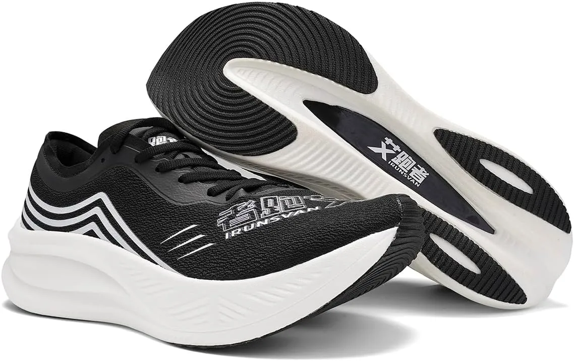 New Carbon Plate Running Shoes for Men Breathable Cushioning Sports Non-Slip PB Lightweight Rebound Road Sneakers