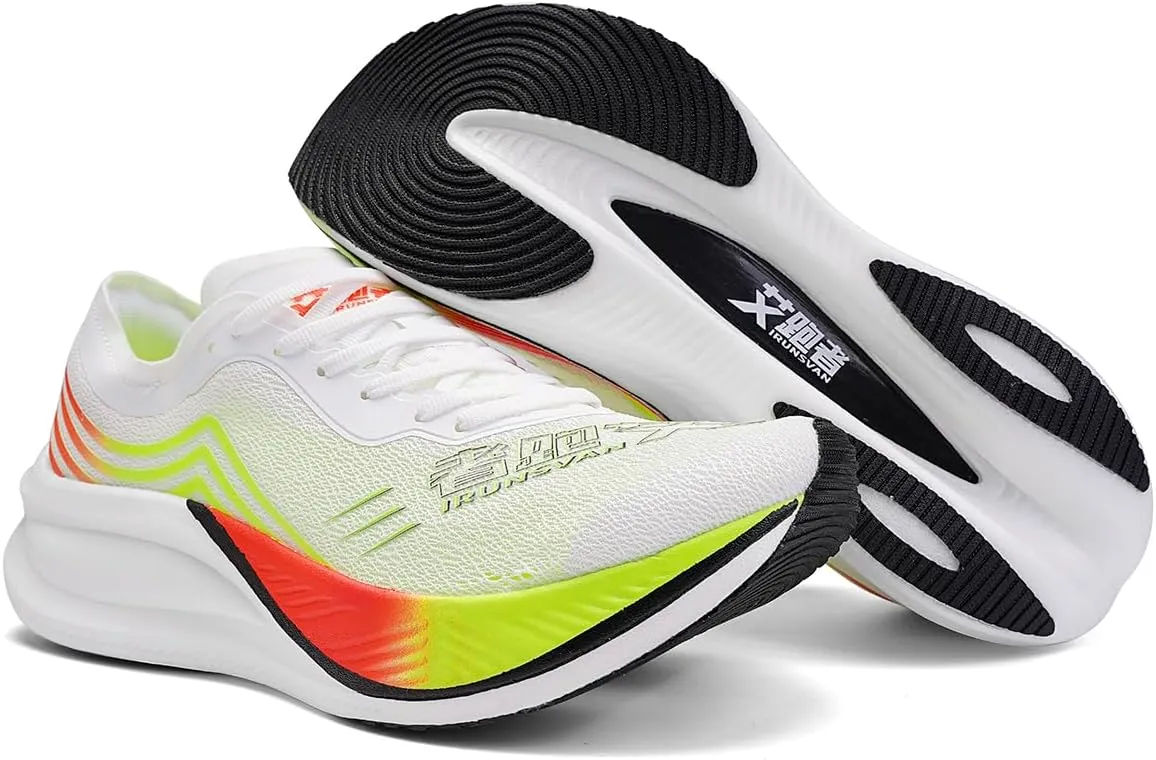 New Carbon Plate Running Shoes for Men Breathable Cushioning Sports Non-Slip PB Lightweight Rebound Road Sneakers