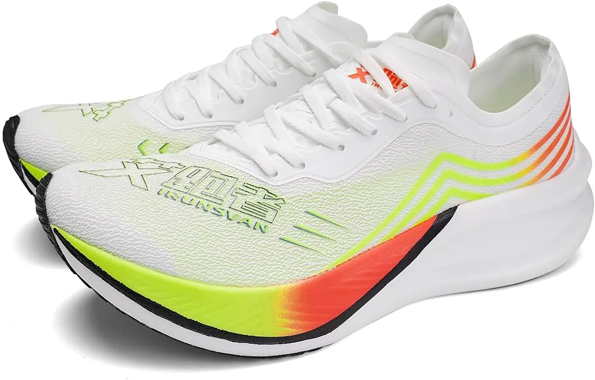 New Carbon Plate Running Shoes for Men Breathable Cushioning Sports Non-Slip PB Lightweight Rebound Road Sneakers
