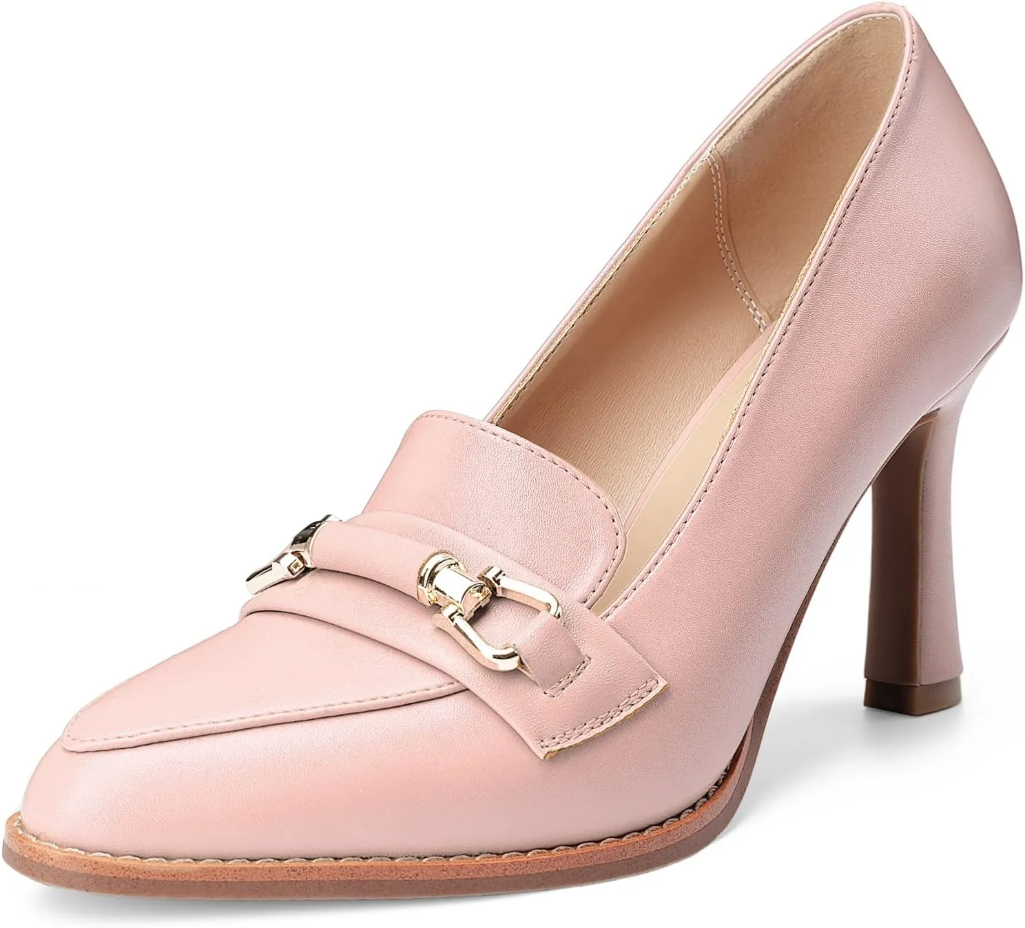 Oh Mispares Womens Stiletto High Heel Pumps Pointed Toe Slip-on Loafers Shoes for Office Work Casual Daily Life Party 3.5 Inches Heels
