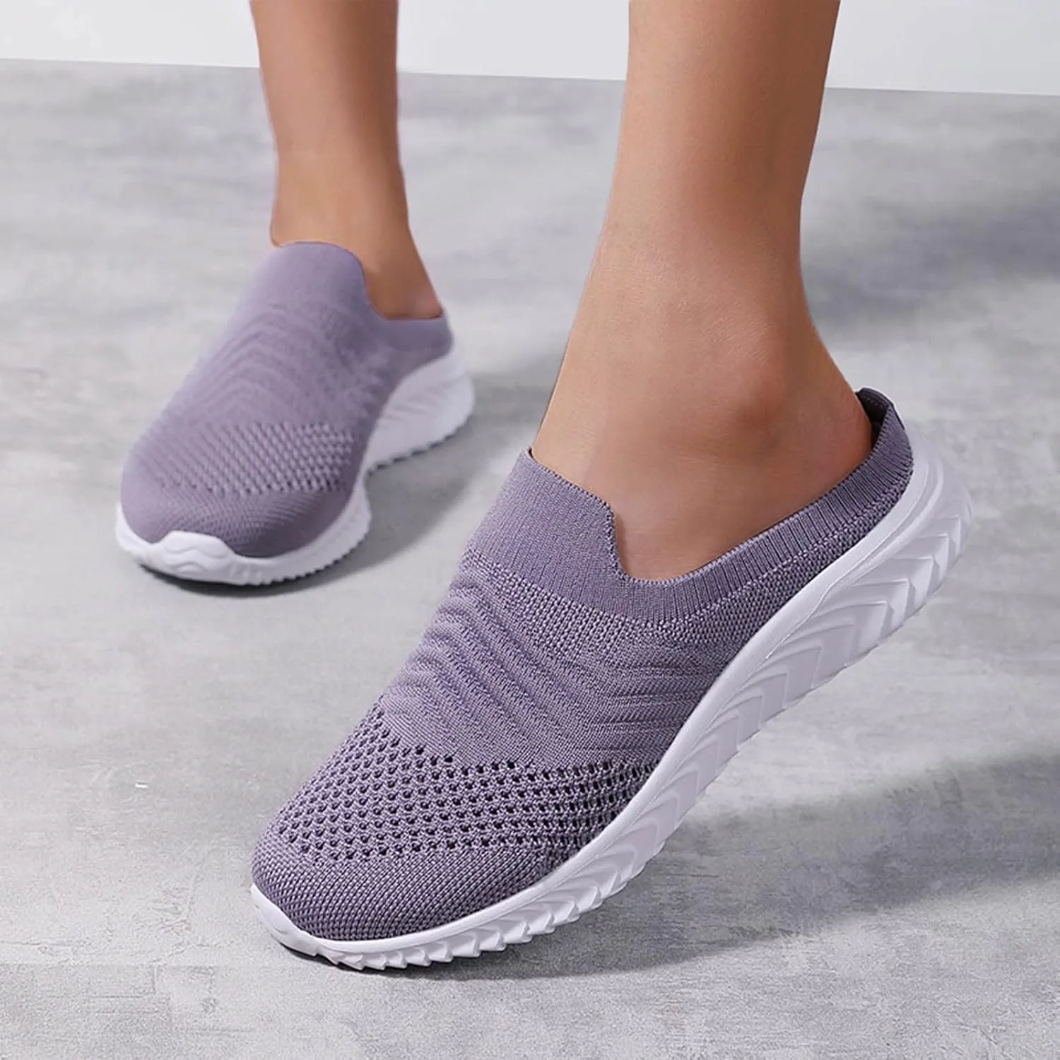 Orthopedic Platform Loafers Women's Slip-On Walking Shoes Breathable Lightweight Mule Sneakers Summer Comfort Running Shoes