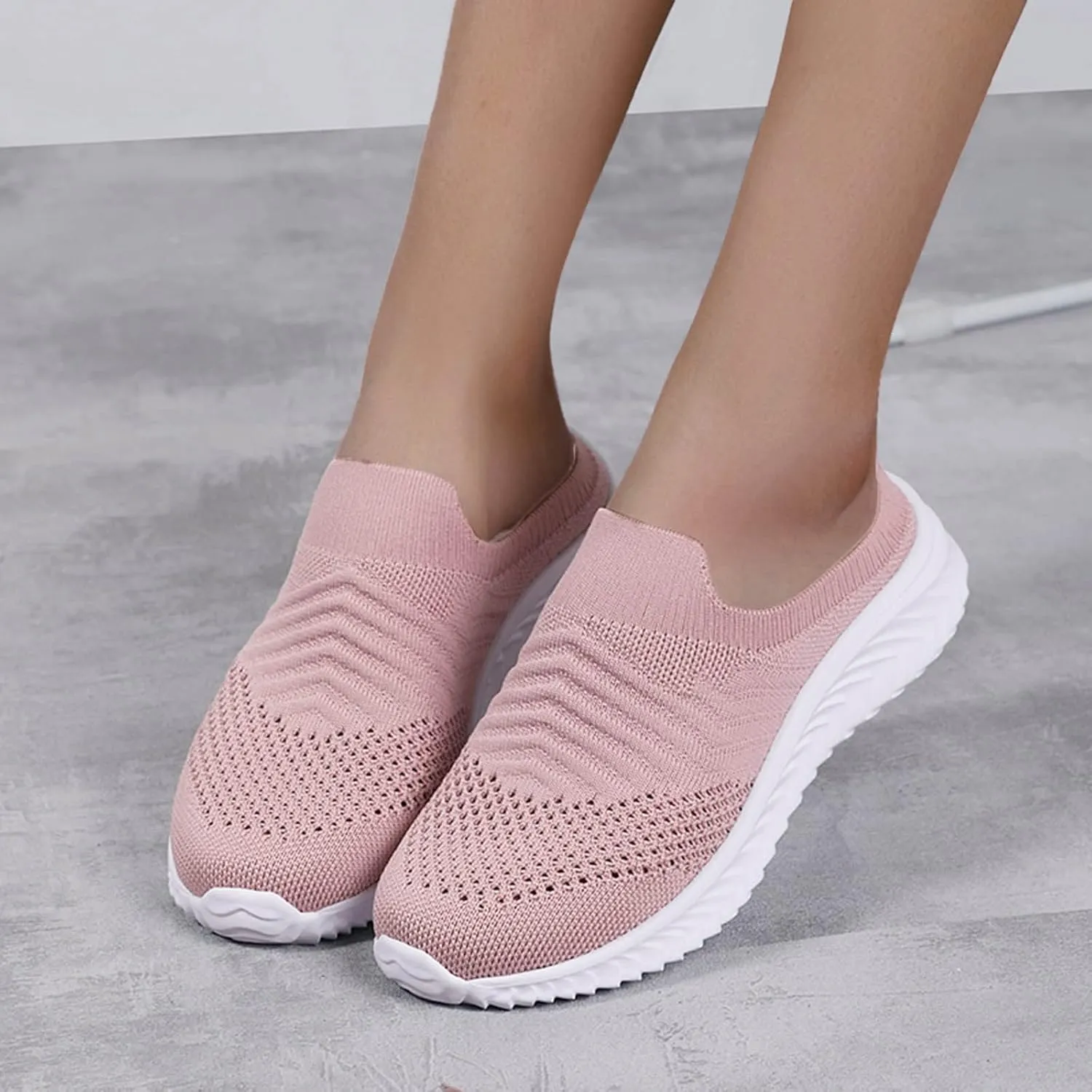 Orthopedic Platform Loafers Women's Slip-On Walking Shoes Breathable Lightweight Mule Sneakers Summer Comfort Running Shoes