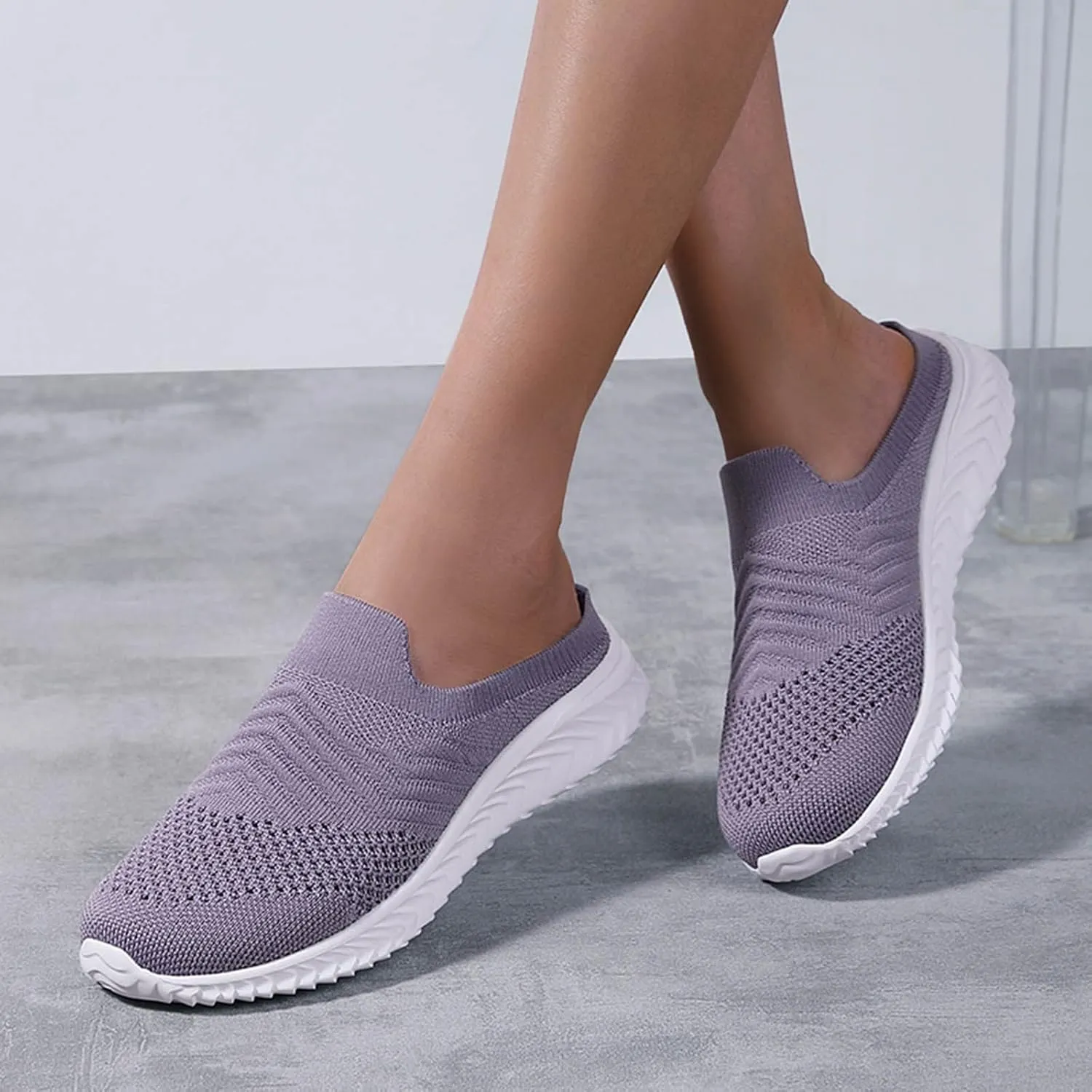 Orthopedic Platform Loafers Women's Slip-On Walking Shoes Breathable Lightweight Mule Sneakers Summer Comfort Running Shoes