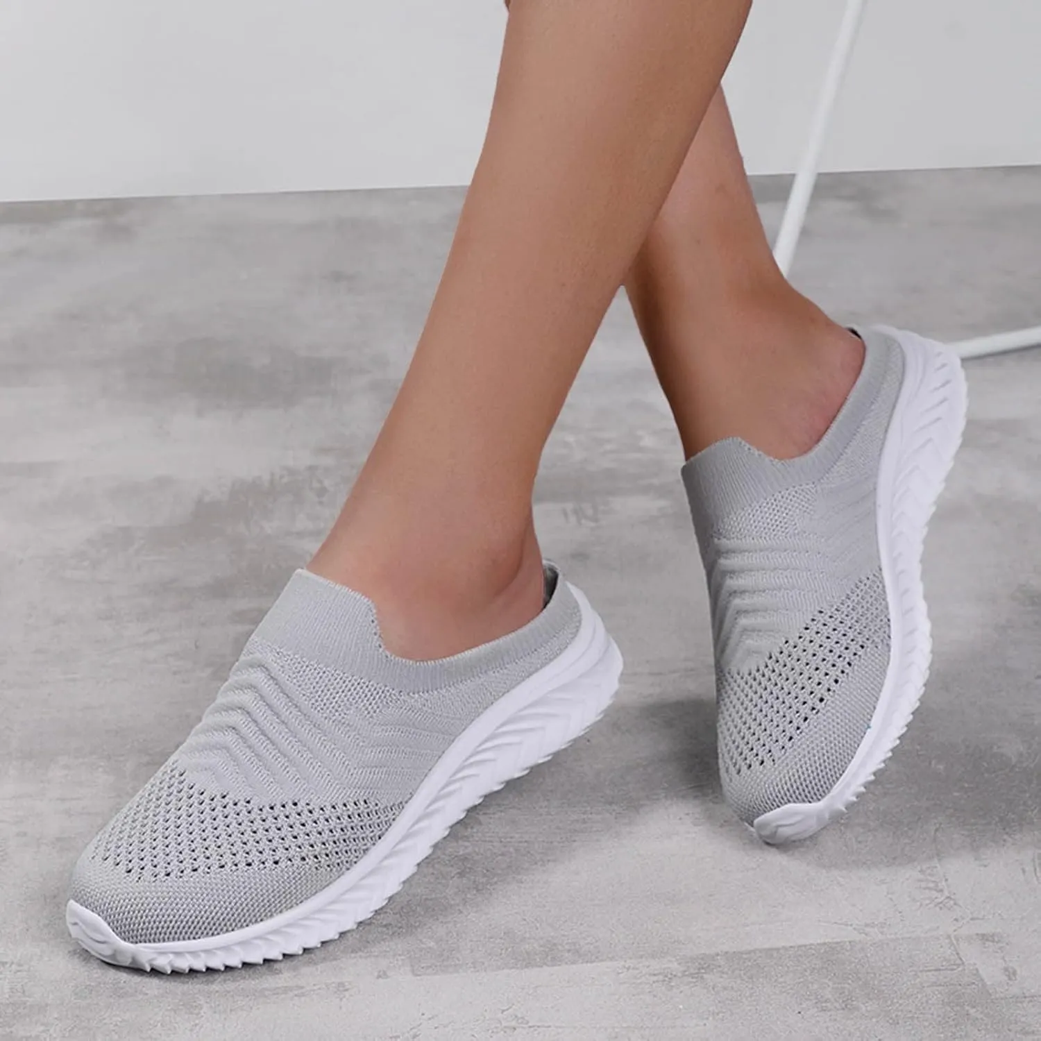 Orthopedic Platform Loafers Women's Slip-On Walking Shoes Breathable Lightweight Mule Sneakers Summer Comfort Running Shoes
