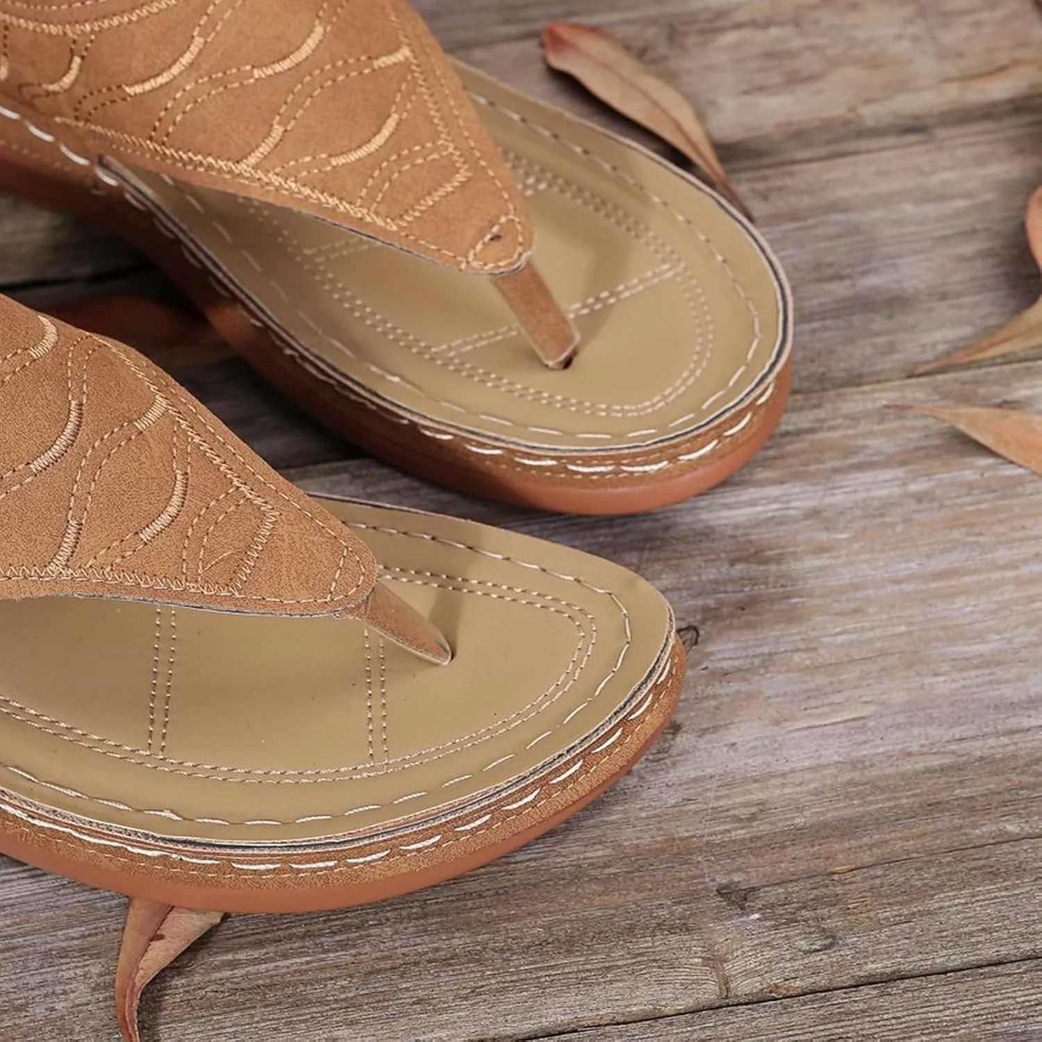 Orthopedic Sandals for Women Comfortable Walking Summer Sandals with Arch Support Wedge Sandals 2025 Flip Flops Sandals Platform Dressy Slip on Thong Shoes Fashion Beach Dress Vacation