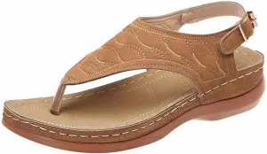 Orthopedic Sandals for Women Comfortable Walking Summer Sandals with Arch Support Wedge Sandals 2025 Flip Flops Sandals Platform Dressy Slip on Thong Shoes Fashion Beach Dress Vacation