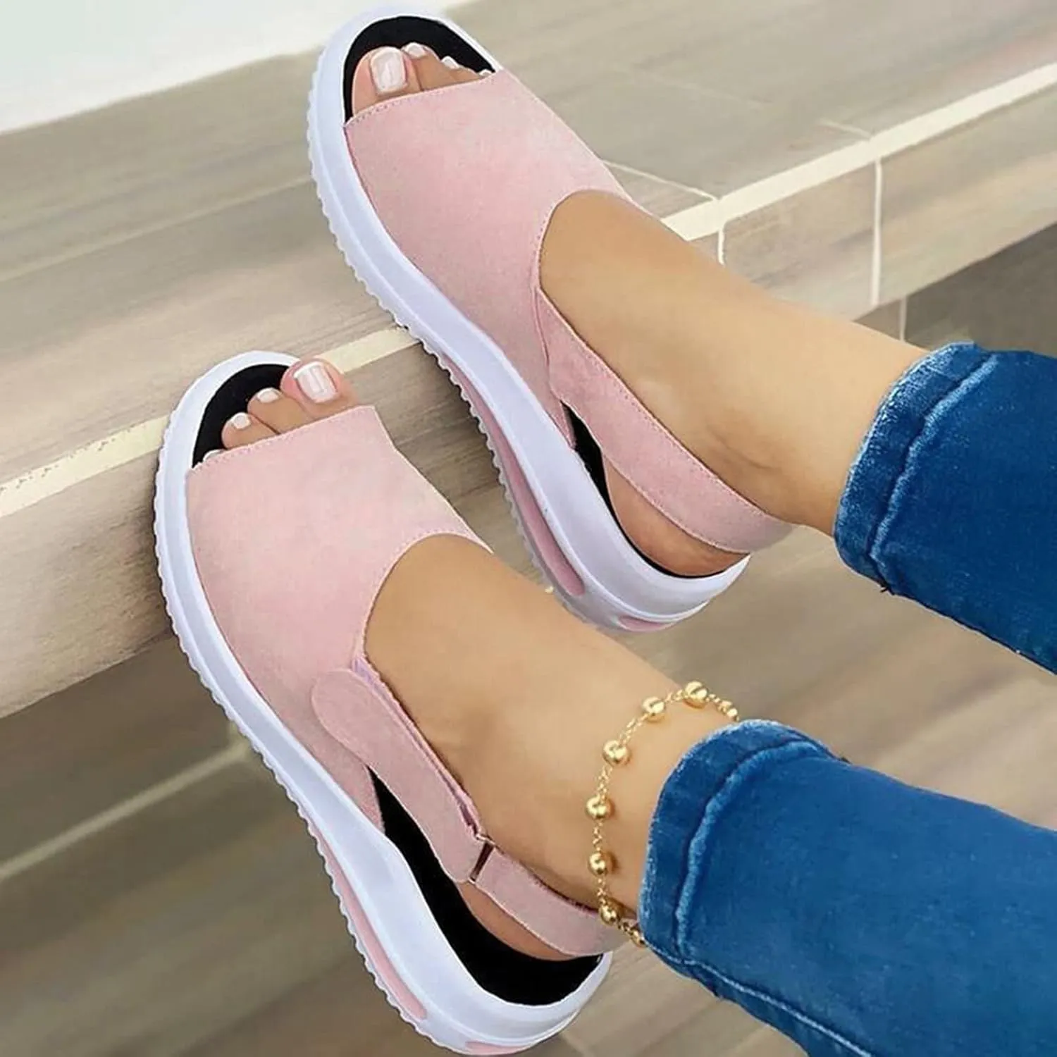 SBGMoSJ Platform Sneakers for Women Fashion 2 Inch High Slip On Shoes Women Dressy Comfort Running Shoes Women Wide Width Womens Black Sneakers Zapatos CóModos para Mujeres Embarazadas