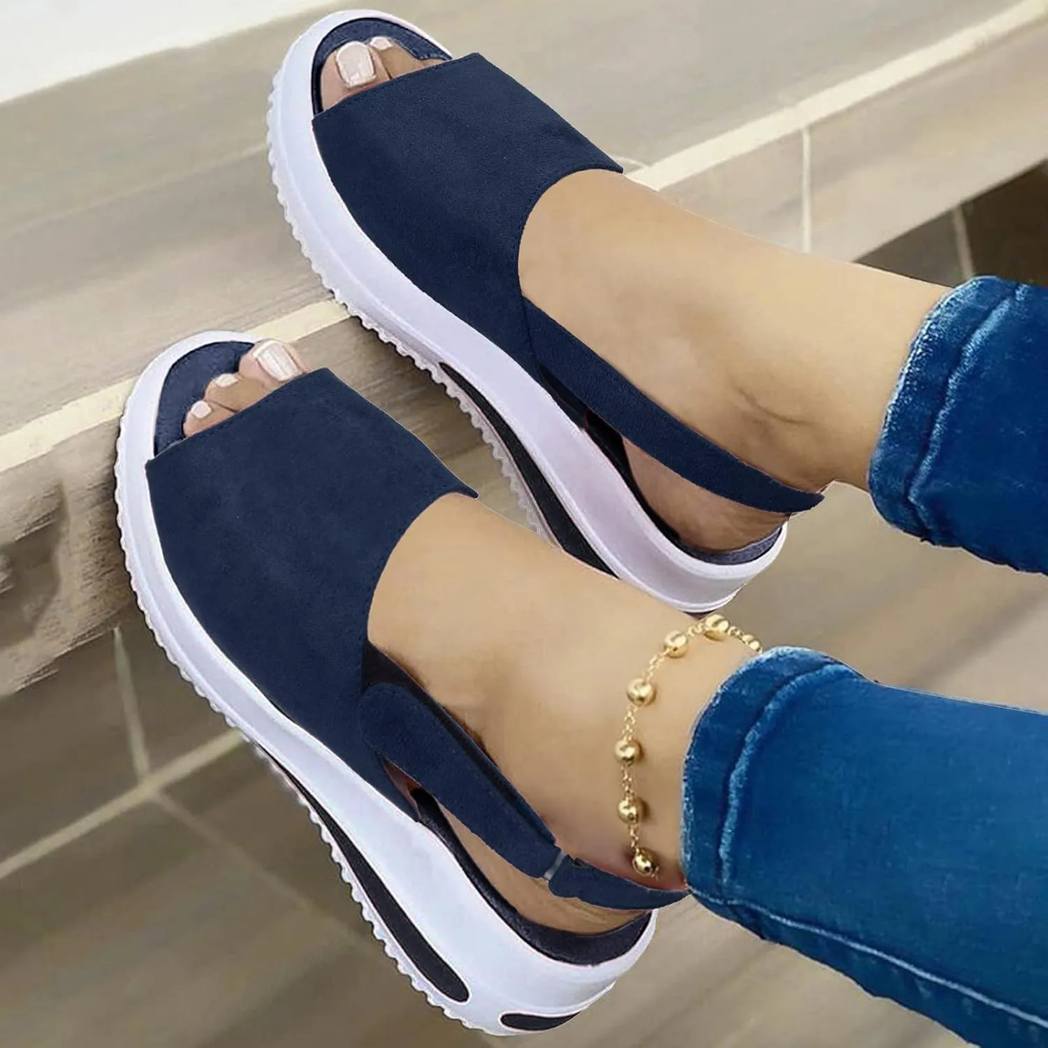 SBGMoSJ Platform Sneakers for Women Fashion 2 Inch High Slip On Shoes Women Dressy Comfort Running Shoes Women Wide Width Womens Black Sneakers Zapatos CóModos para Mujeres Embarazadas