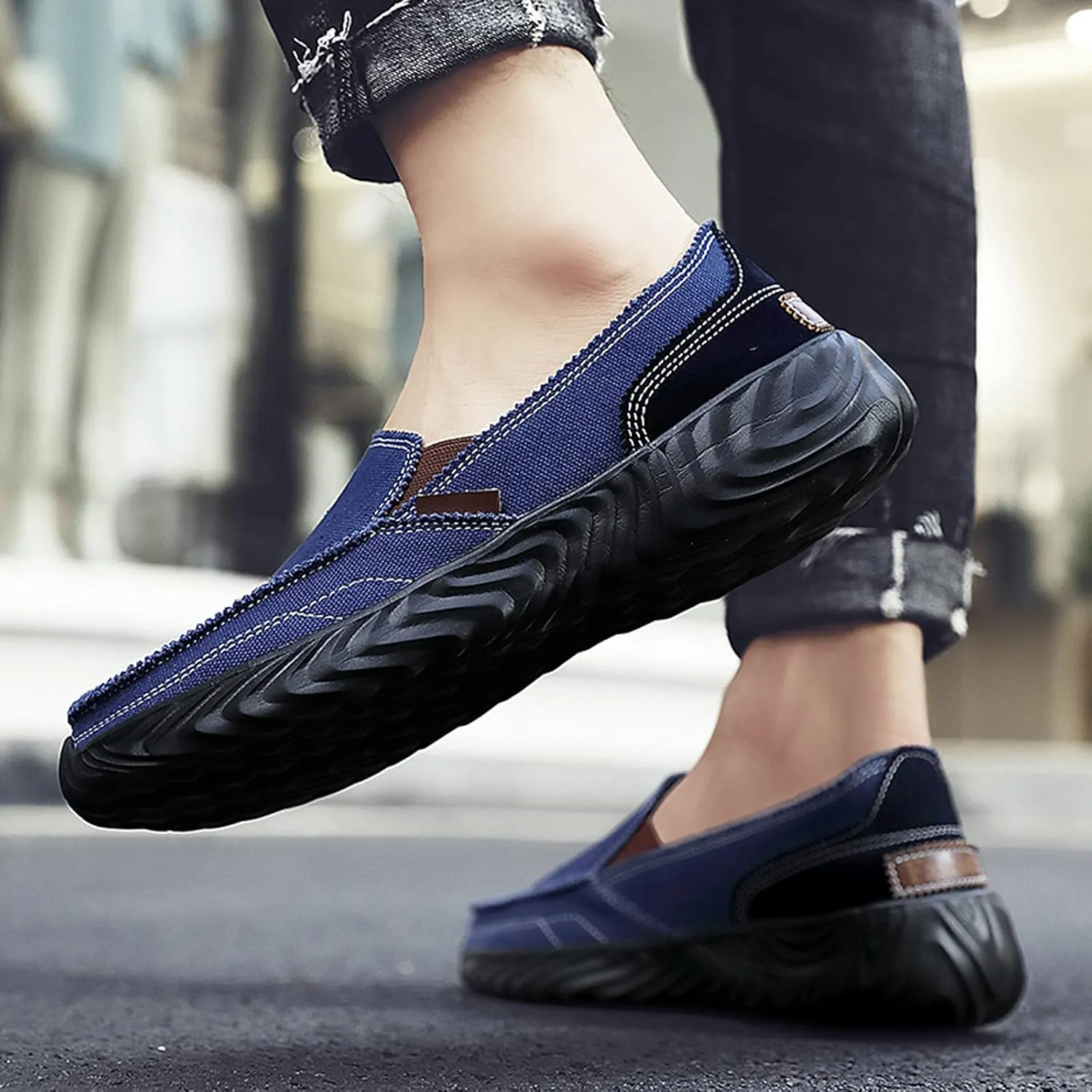 Shije Men Running Shoes Men Casual Breathable Walking Shoes Sport Athletic Sneakers Gym Tennis Slip On Comfortable Lightweight Shoes