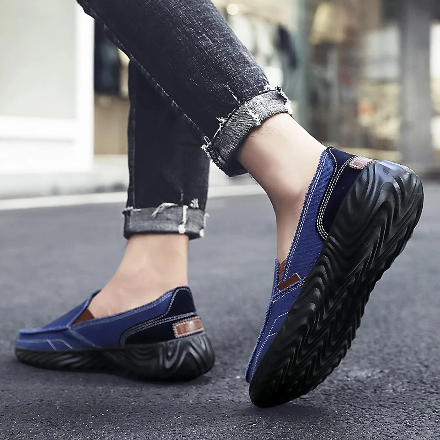 Shije Men Running Shoes Men Casual Breathable Walking Shoes Sport Athletic Sneakers Gym Tennis Slip On Comfortable Lightweight Shoes