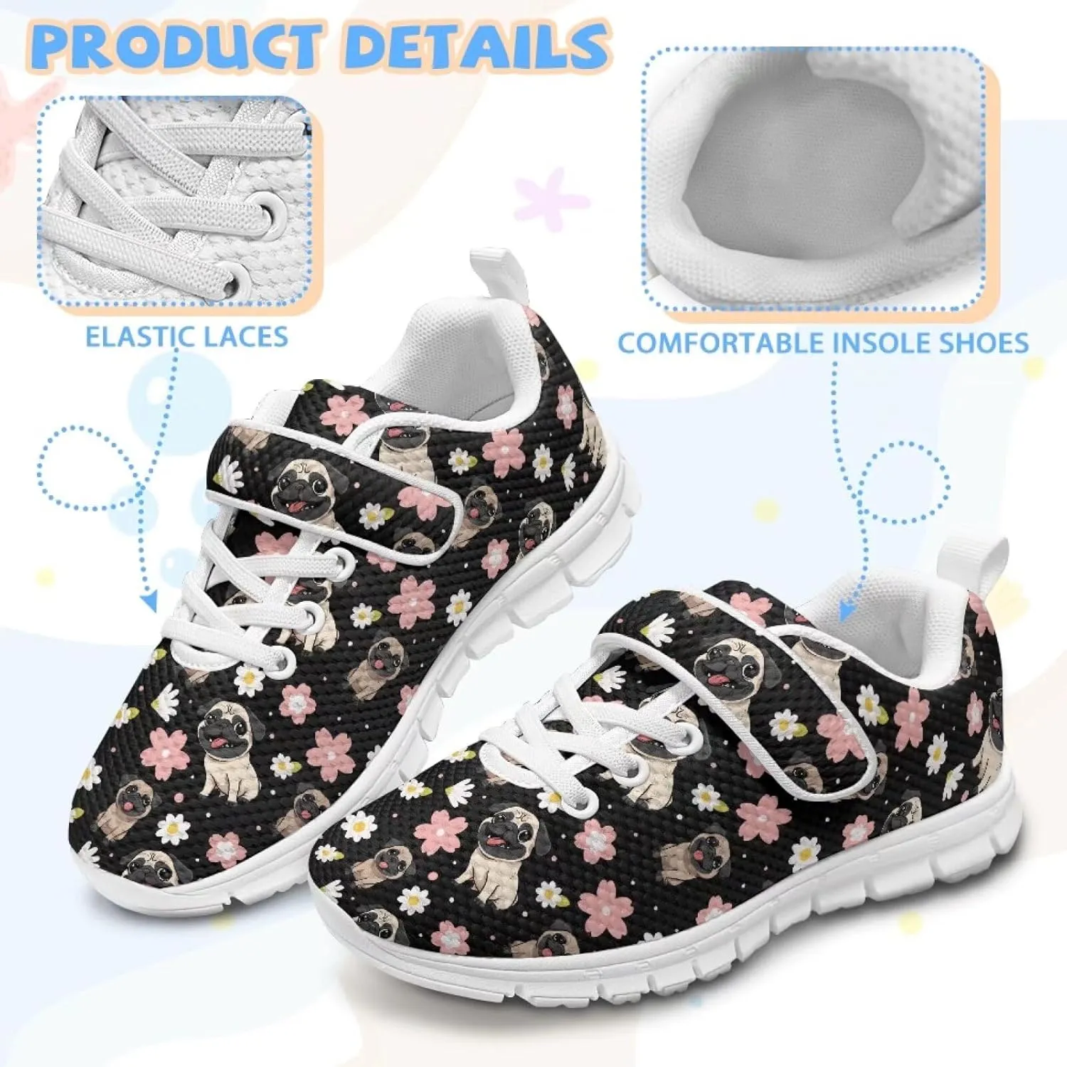 Slip On Sneakers for Girls Boys Kids Active Athleitc Trainers