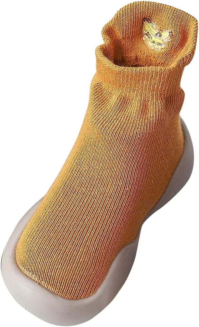 Sock Shoes for Baby Girl Infant Walking Shoes Rubber Sole Non-skid Walking Sock Shoes Toddler Pre Walker