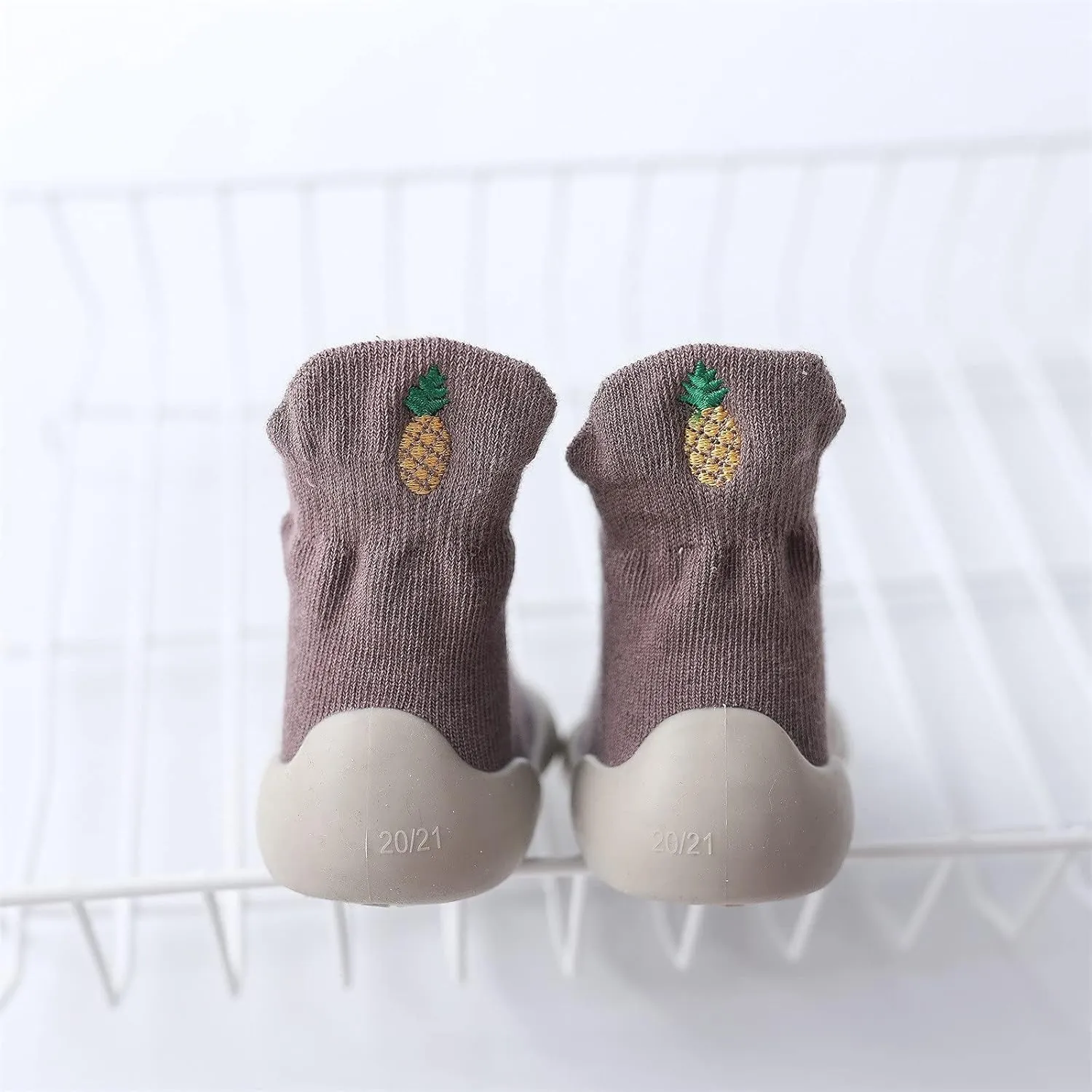 Sock Shoes for Baby Girl Infant Walking Shoes Rubber Sole Non-skid Walking Sock Shoes Toddler Pre Walker