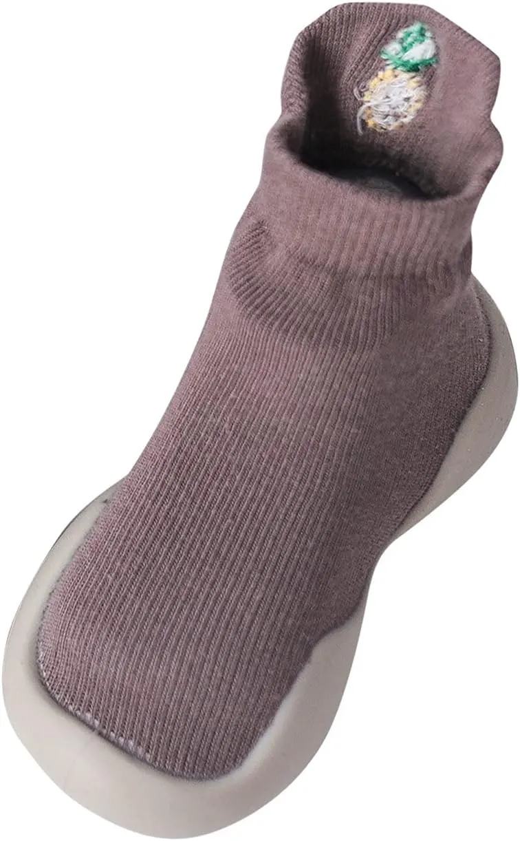 Sock Shoes for Baby Girl Infant Walking Shoes Rubber Sole Non-skid Walking Sock Shoes Toddler Pre Walker
