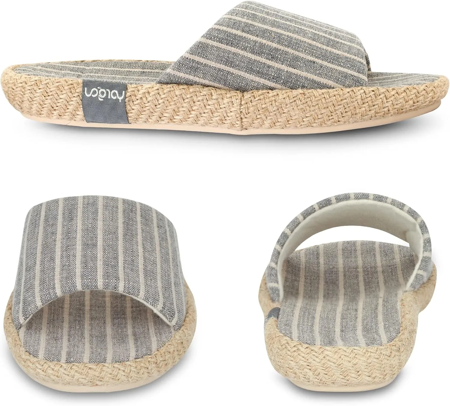 Summer House Slippers for Women Indoor Open Toe Women House Slippers Cotton and Linen Shoes Breathable Home TPR Outsole