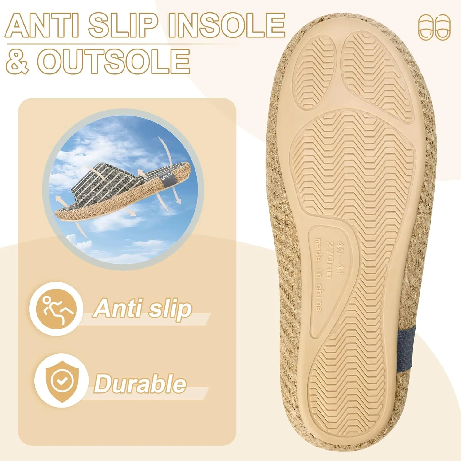 Summer House Slippers for Women Indoor Open Toe Women House Slippers Cotton and Linen Shoes Breathable Home TPR Outsole