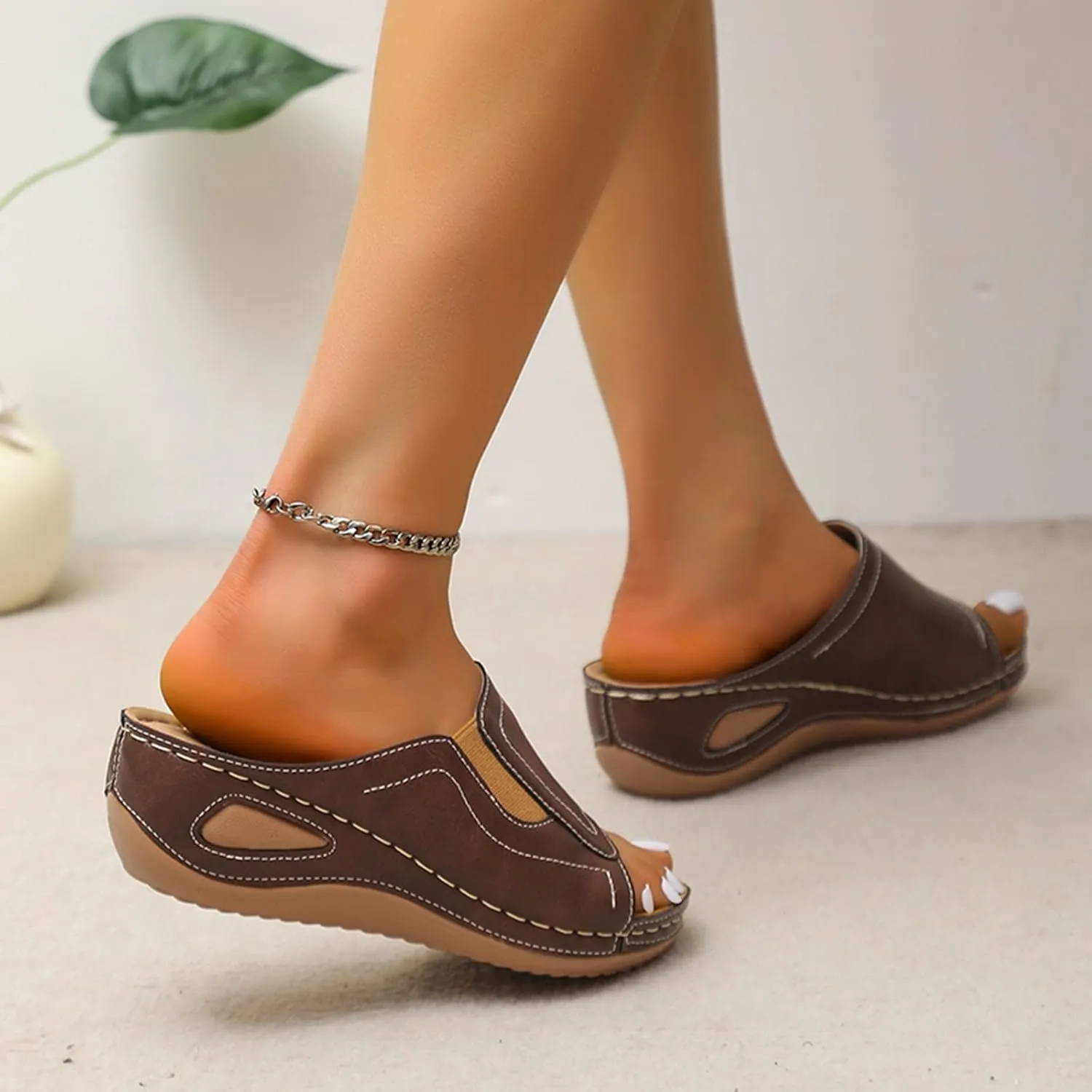 Summer Slides Sandals for Women Non-Slip House Slippers Indoor Outdoor Party Sandals Vacation Sandals for Women