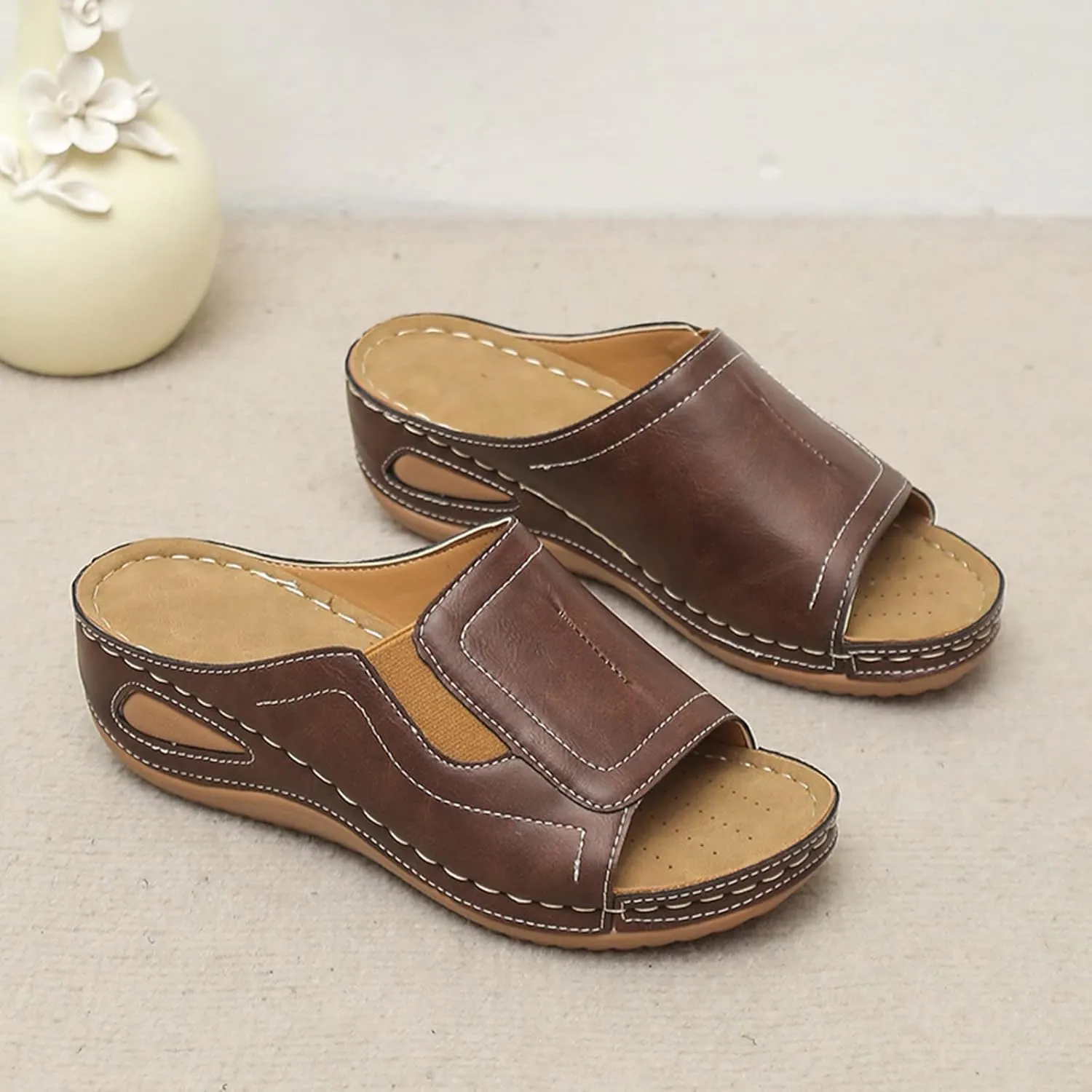 Summer Slides Sandals for Women Non-Slip House Slippers Indoor Outdoor Party Sandals Vacation Sandals for Women