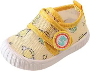 Toddler Girl Baby Boy Squeak Sneakers Cute Comfort Anti-Slip Soft Sole First-Walking Little Kid Trainers Shoes