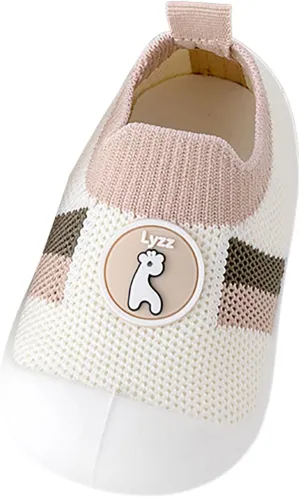 Toddler Walking Shoes Unisex Baby Socks Shoes Rubber Sole Indoor Floor Slipper Non-skid Sneakers Baby Trainers