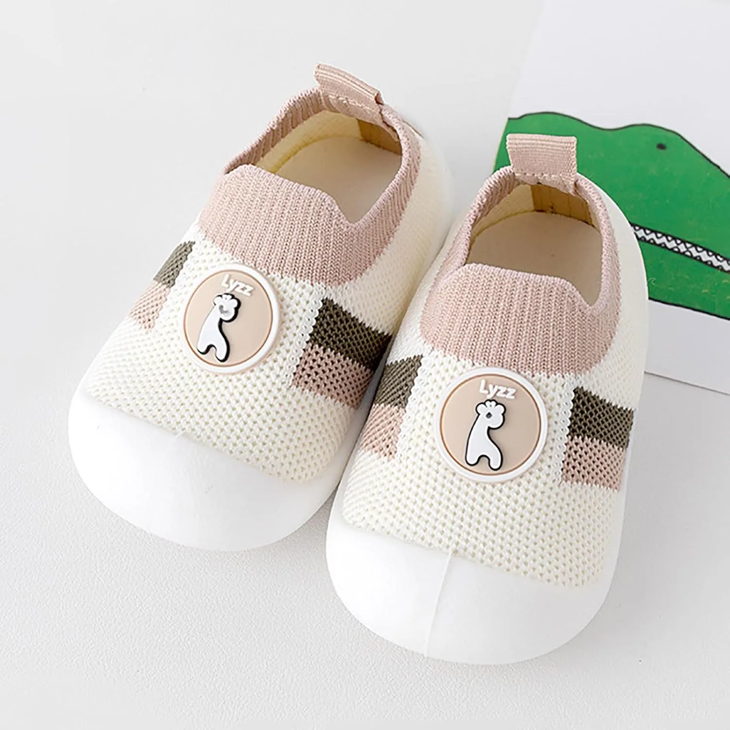 Toddler Walking Shoes Unisex Baby Socks Shoes Rubber Sole Indoor Floor Slipper Non-skid Sneakers Baby Trainers