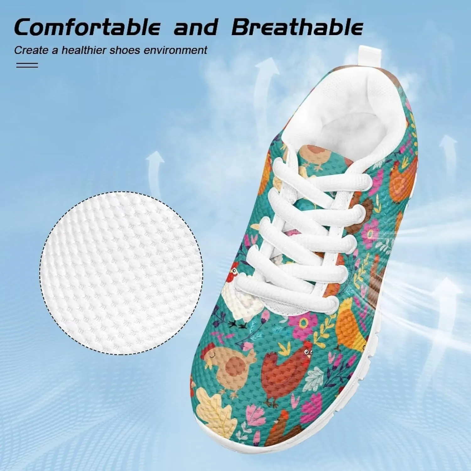 Upetstory Kids Sneakers for Boys Girls Size 11-3 Walking Running Shoes
