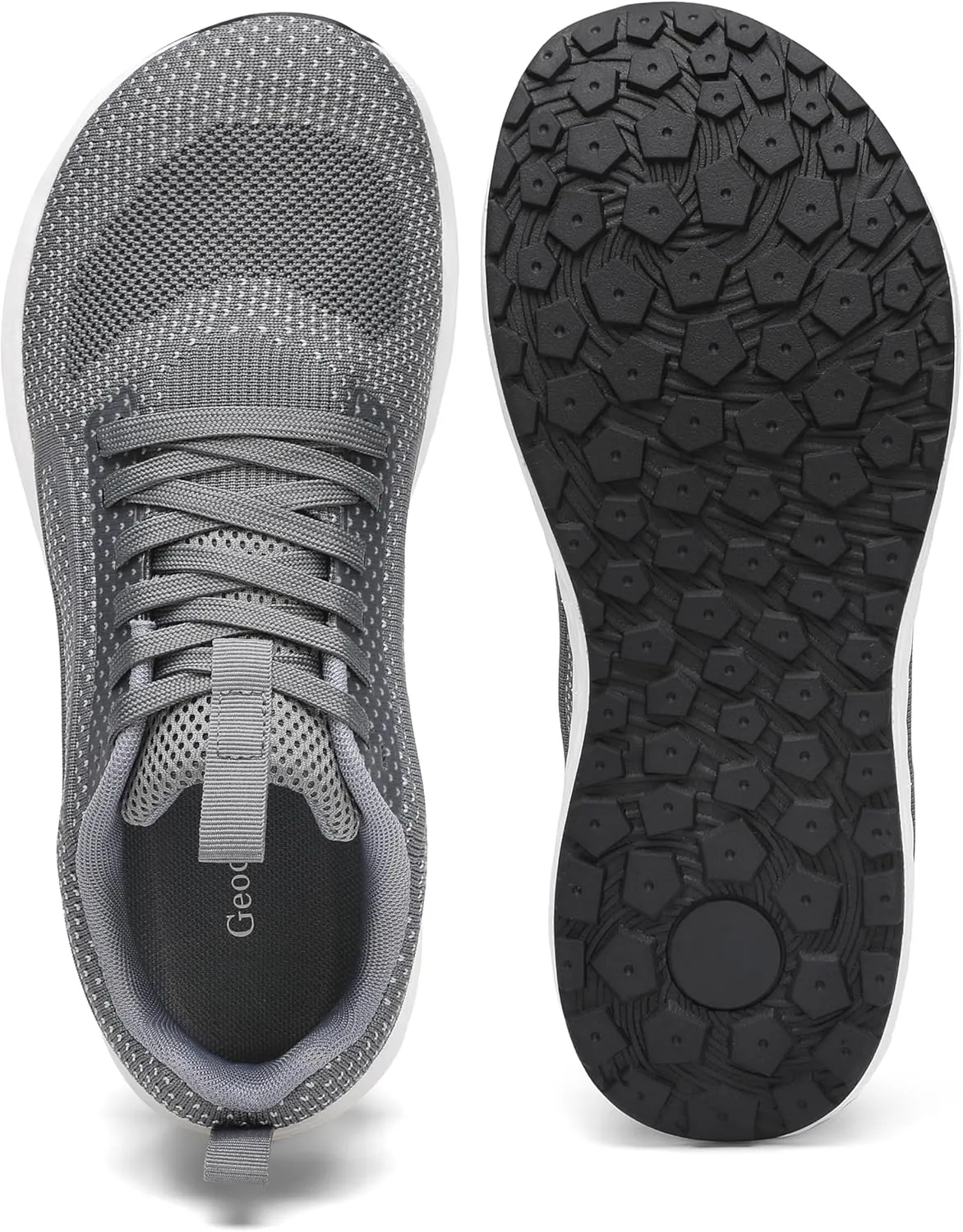 Wide Toe Box Walking Shoes for Men, Zero Drop Road Running Shoes, Lightweight, Breathable, for Tennis, Gym