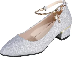 Women Mary Jane Shoes Formal Dress Shoes Chunky Heel Wedding Shoe Closed Toe Work Pumps Work Heels
