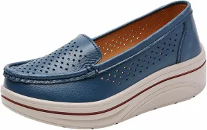 Women Slip On Loafers Comfort Platform Summer Sandals Shoe Business Casual Walking Workout Shoes Beach Vacation Footwear