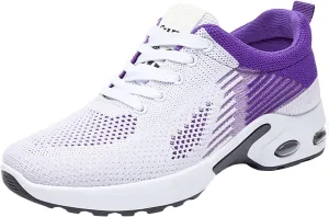 Women's Air Cushion Running Tennis Sneakers Lightweight Fashion Sport Shoes Gym Jogging Breathable Shoe Arch Support Athletic Walking Jogging Shoes Wide Toe Box Sneaker
