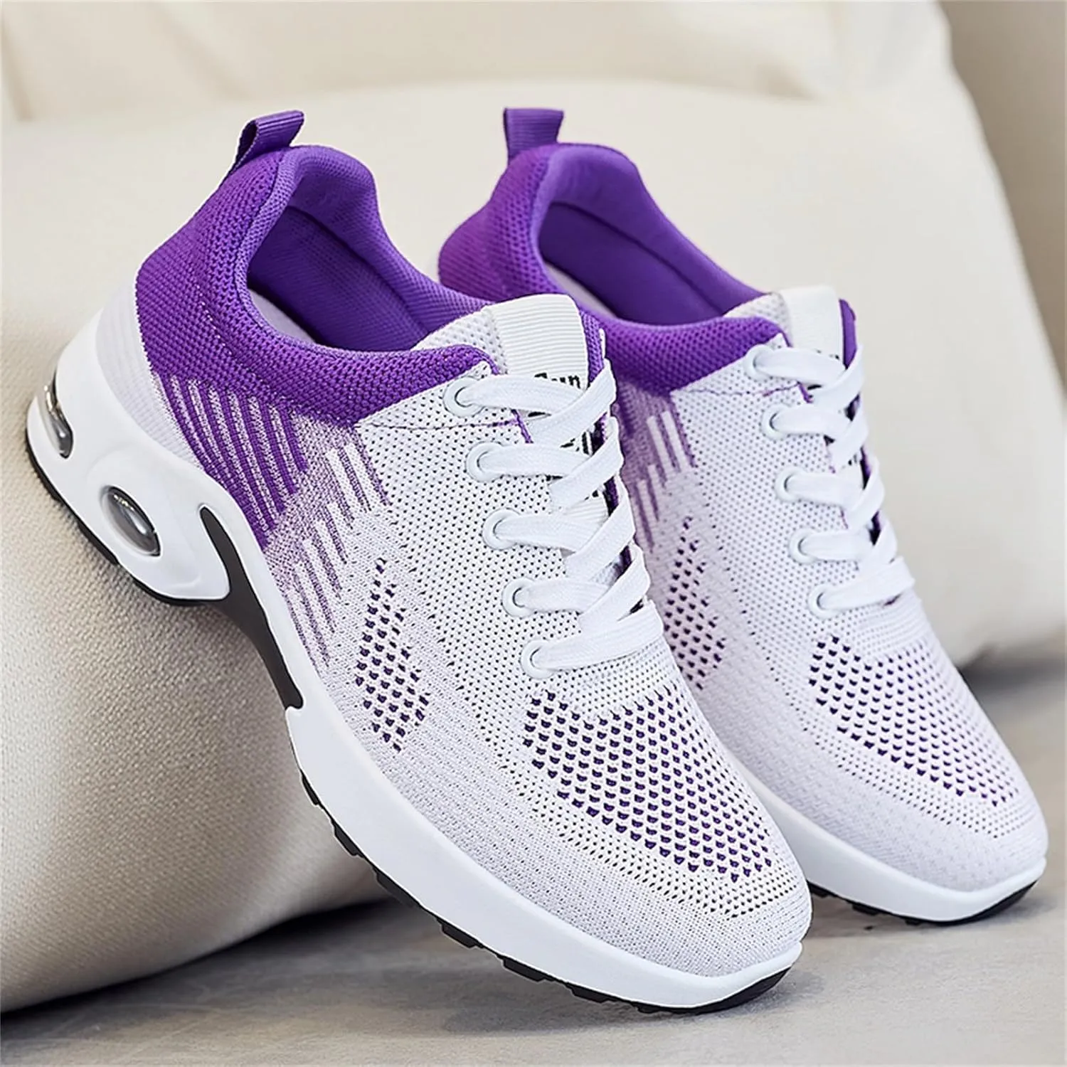 Women's Air Cushion Running Tennis Sneakers Lightweight Fashion Sport Shoes Gym Jogging Breathable Shoe Arch Support Athletic Walking Jogging Shoes Wide Toe Box Sneaker