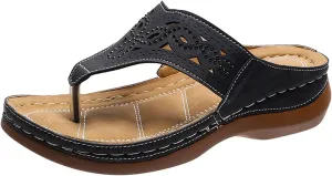 Womens Avylays Orthopedic Sandals,Breathable Mesh Hollow Sports Sandals,Orthopedic Flip-Flops Summer Casual Sandals with Non-Slip Sole,Rhinestones Wedge Heel Thick-Soled Slippers Women