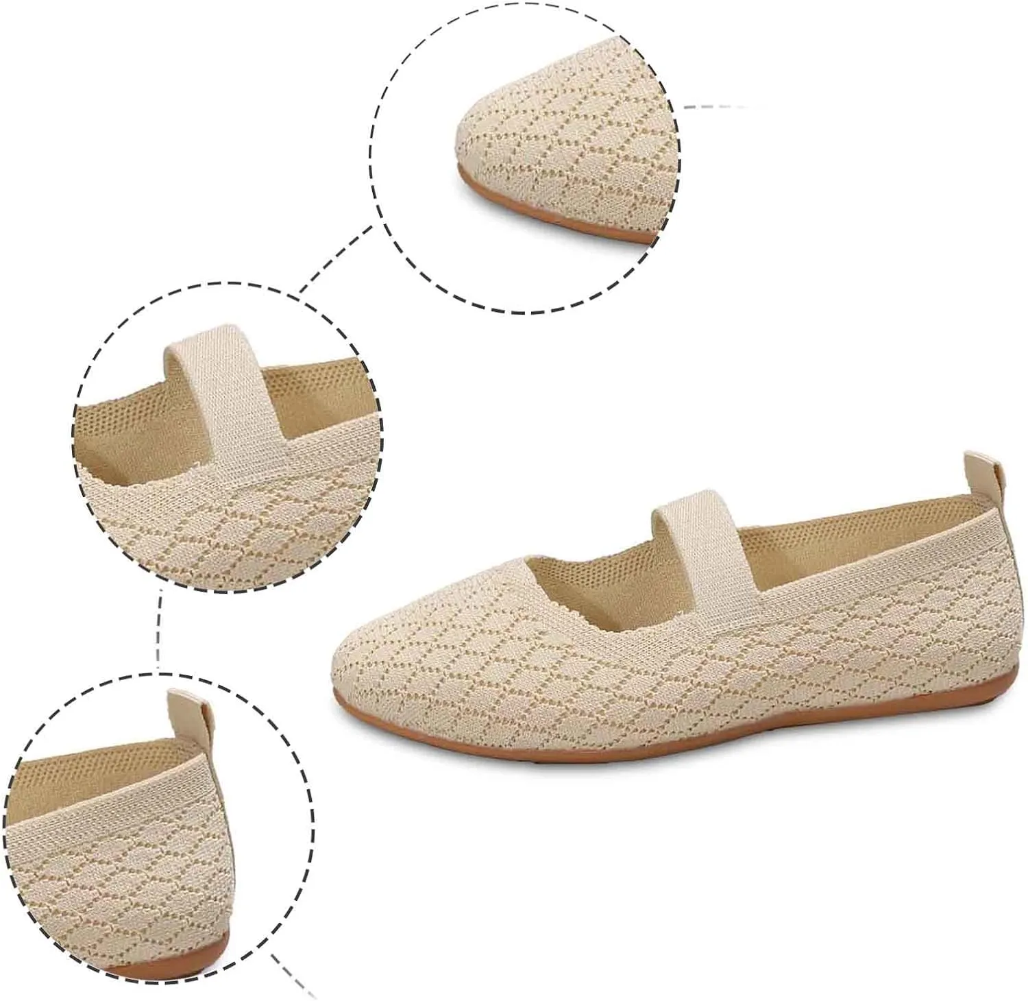 Women's Breathable Slip On Loafers Comfortable Casual Shoes for Walking Outdoor Leisure Spring Summer Fall Daily Wear