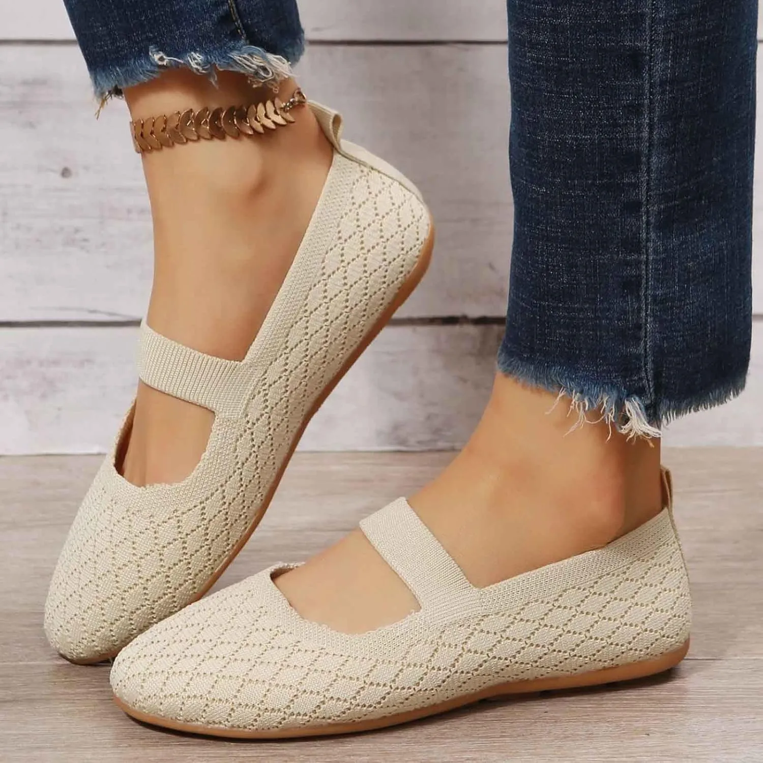 Women's Breathable Slip On Loafers Comfortable Casual Shoes for Walking Outdoor Leisure Spring Summer Fall Daily Wear
