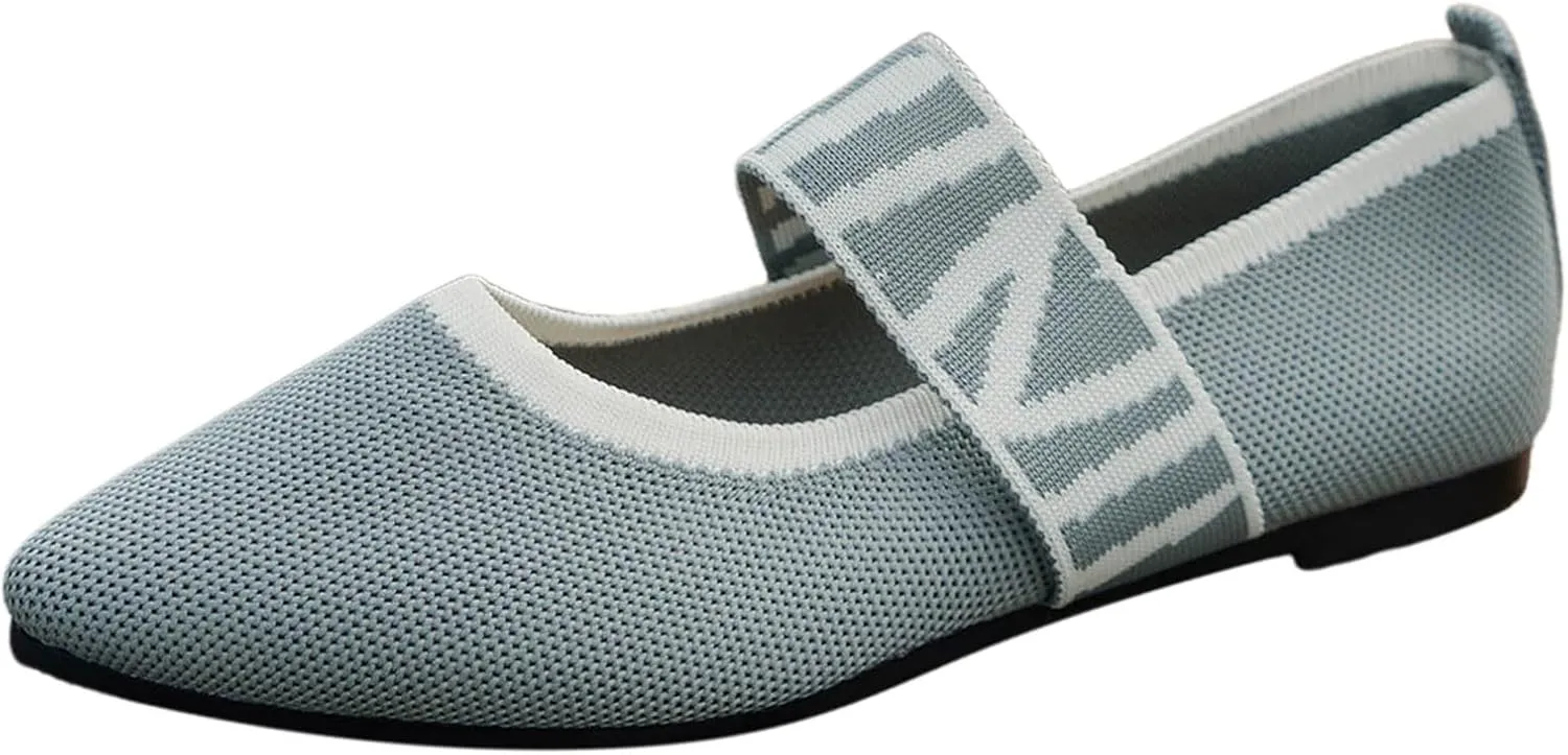 Women's Colour Blocking Lattice Shallow Mouth Hollow Flat Bottom Comfortable Single Elegant Shoes Trendy Slip on No Slip