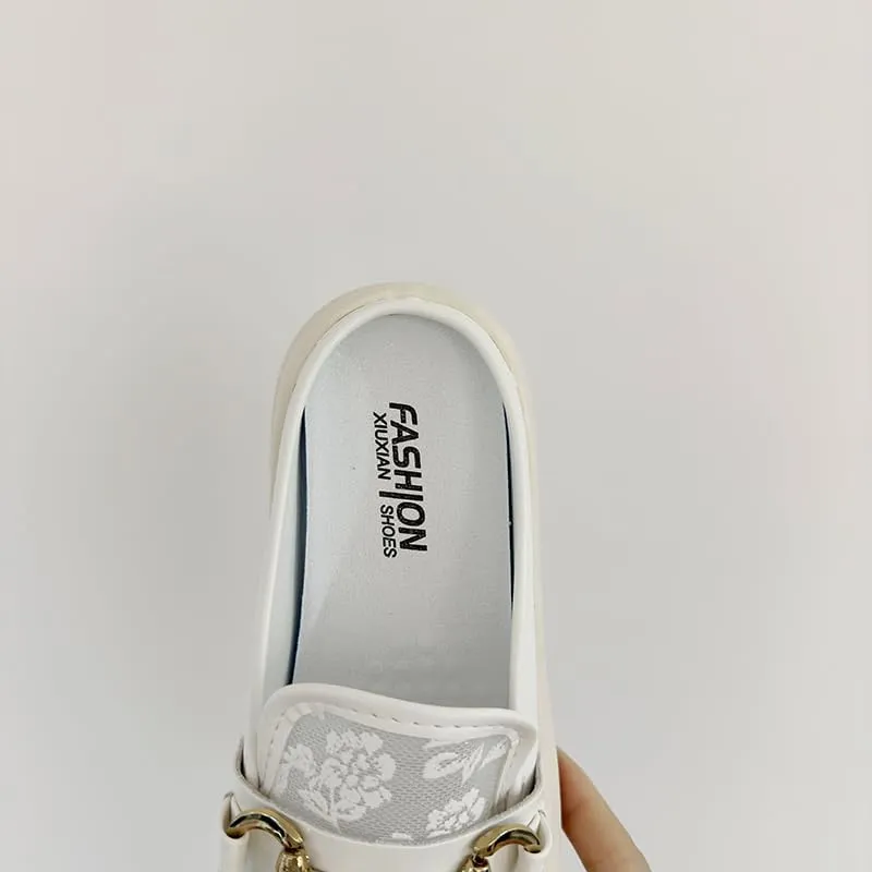 Women's Loafer Mules, Comfortable Slip On Mules for Ladies