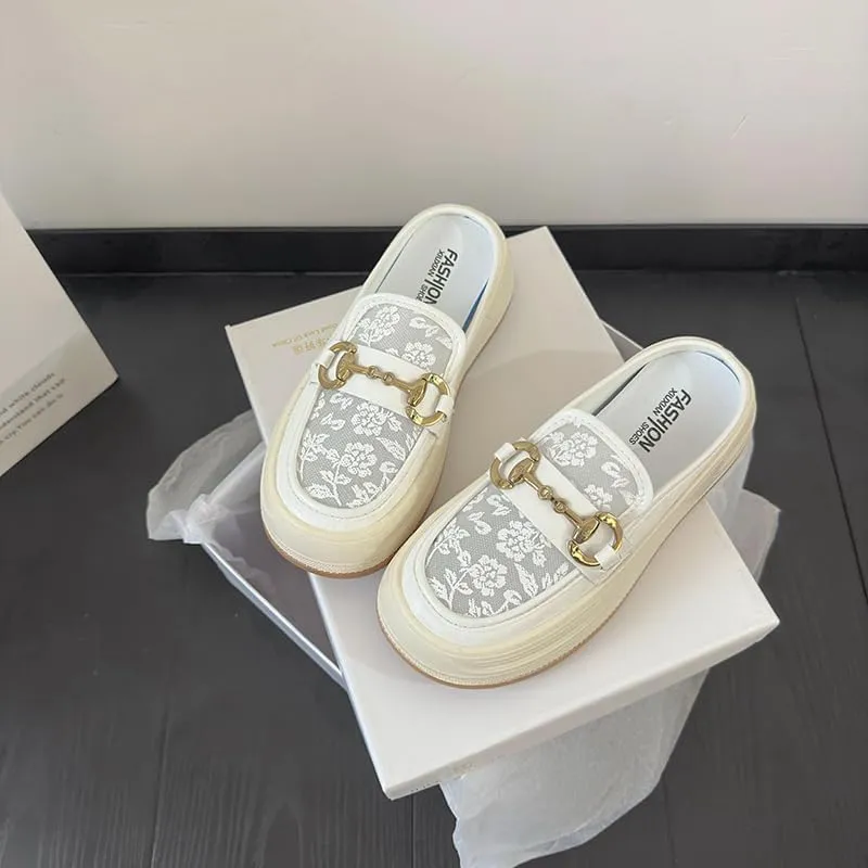 Women's Loafer Mules, Comfortable Slip On Mules for Ladies